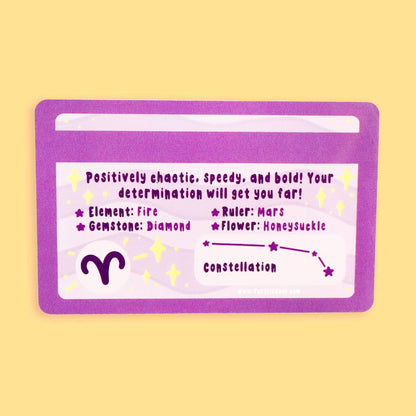 Aries Zodiac Fake ID Horoscope Fake Drivers License