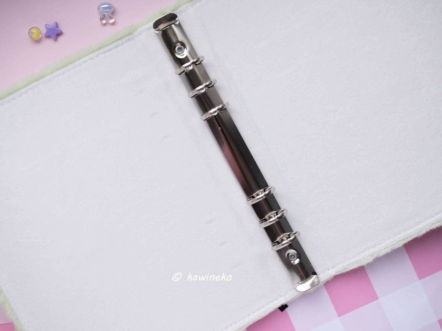 Cute plush A5 binder with inserts can fit 80 photocards: Purple
