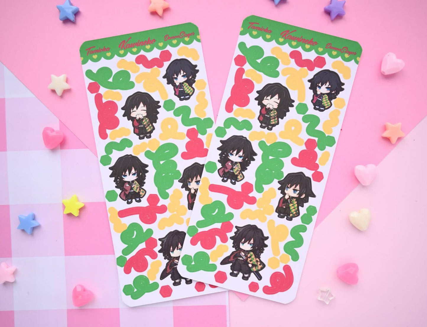 Giyu Tomioka demon  anime deco sticker sheet polcos journali: Matte paper