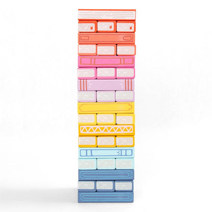 Tumbling Book Stack - Wooden Block Stacking & Balance Game