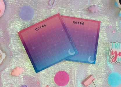 Celestial Sticky Notes Post It Aesthetic: Moon Sticky Note
