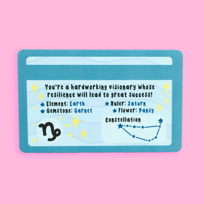 Capricorn Zodiac Fake ID Horoscope Fake Drivers License