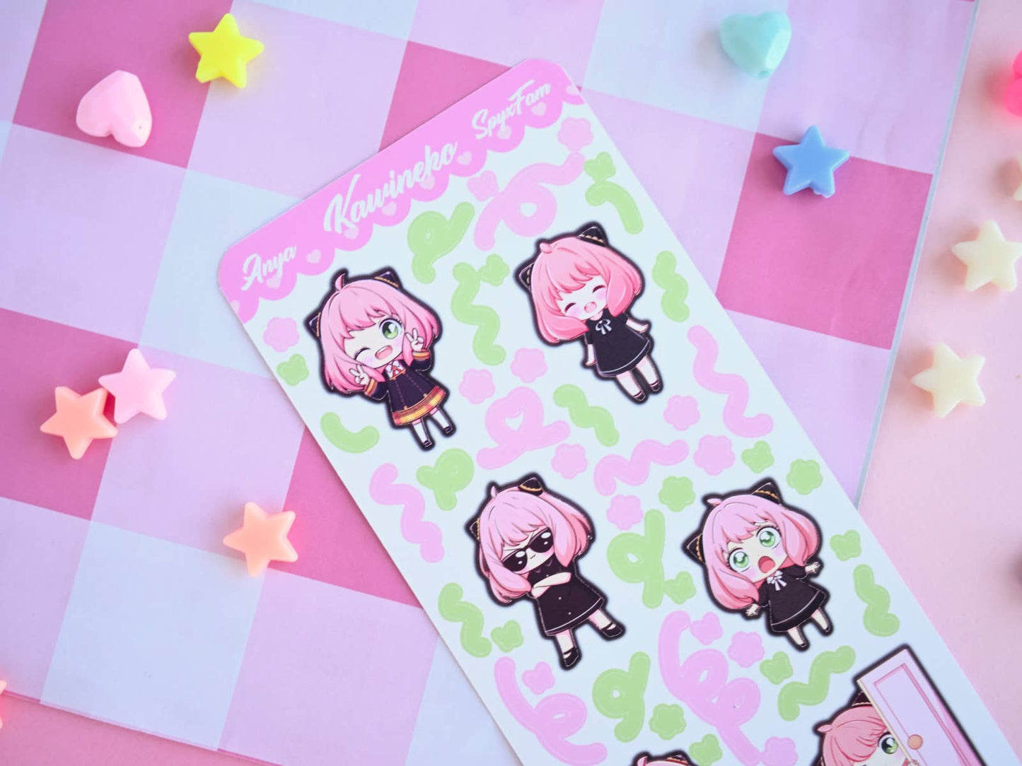 Anya spyxfamily anime manga sticker sheet: Matte paper