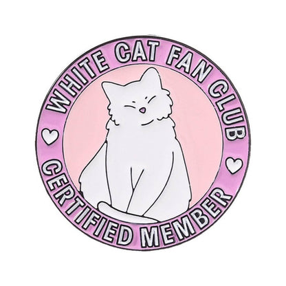 Pinori - Cat Fan Club Enamel Pin: Red