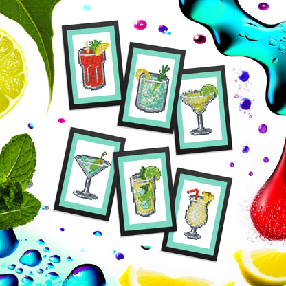 Mini Dazzles™ - Cocktails: Square With 19 Colors Including 1 AB and 18 Fairy Dust Diamonds / 3,760 / 4" x 6" (10.2cm x 15.2cm)