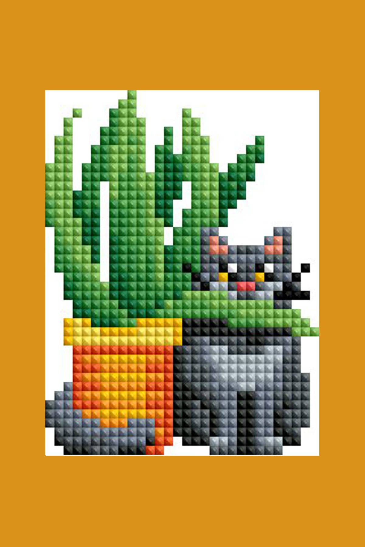 Mini Dazzles™ - Cats with Plants: Square With 22 Colors Including 4 ABs and 18 Fairy Dust Diamonds / 5,095 / 4" x 6" (10.2cm x 15.2cm)