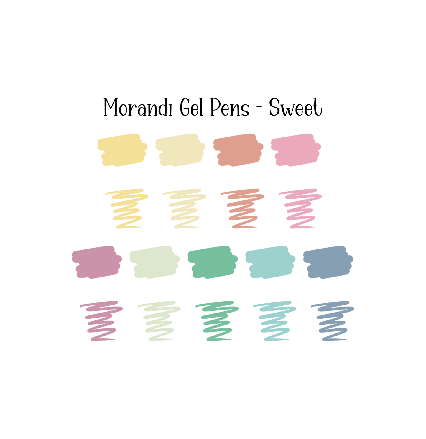 Morandi Gel Pens - 4 Color Options or Bundle: Salty