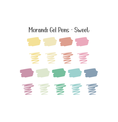 Morandi Gel Pens - 4 Color Options or Bundle: Salty