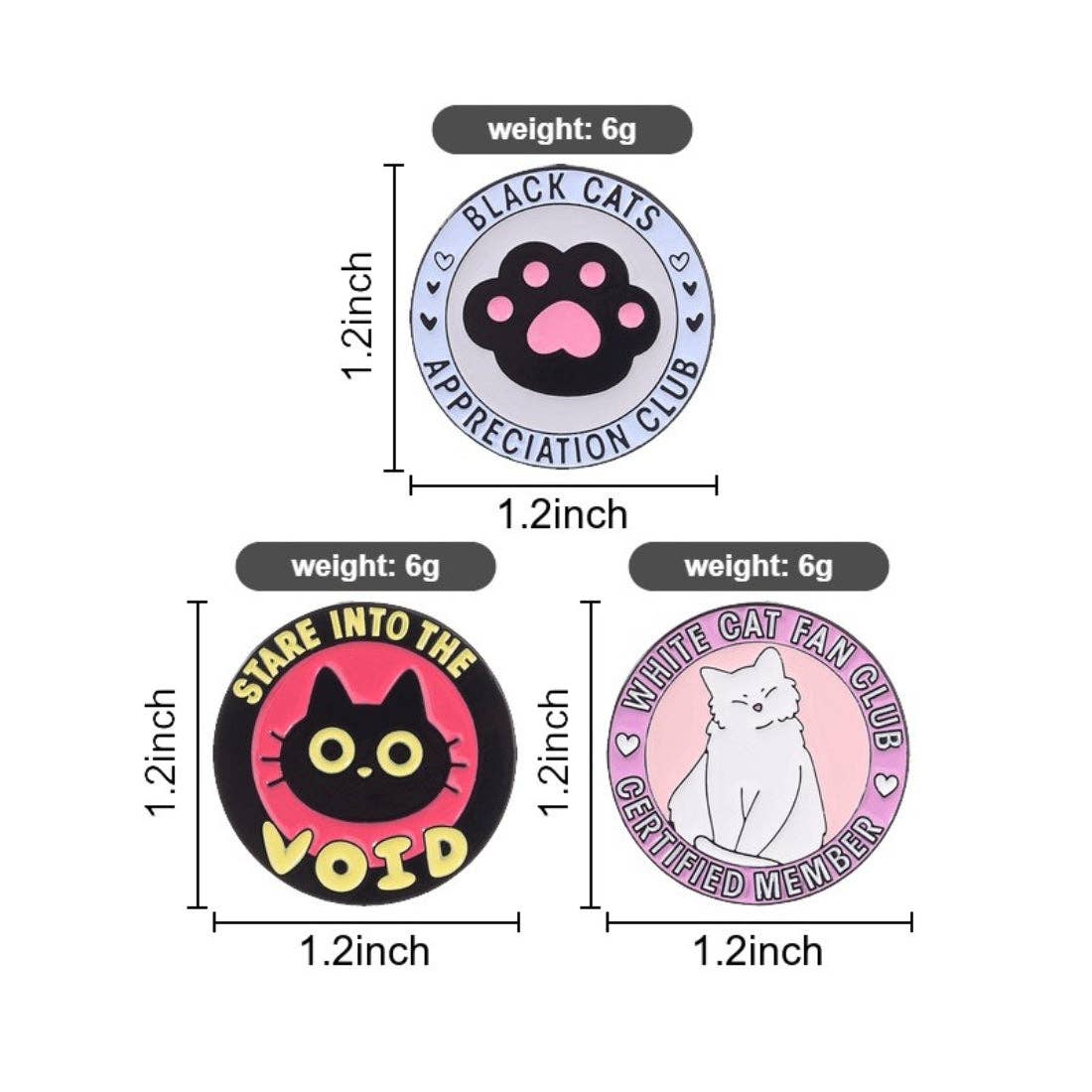 Pinori - Cat Fan Club Enamel Pin: Red