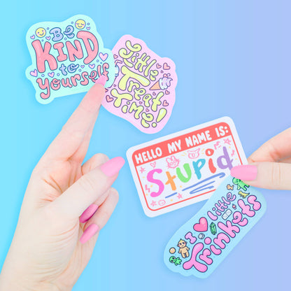 I Heart Little Trinkets, Cute, Collector, Vinyl Sticker