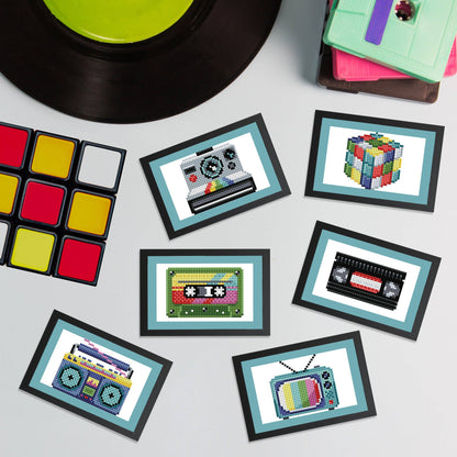 Mini Dazzles™ - 80s: Square With 21 Colors Including 21 Fairy Dust Diamonds / 5,110 / 4" x 6" (10.2cm x 15.2cm)