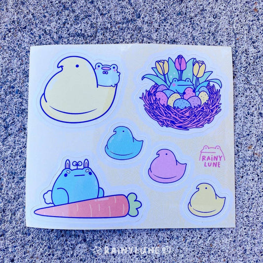 Easter Frogs Sticker Sheet