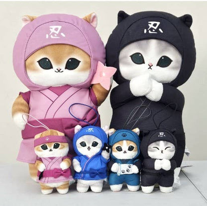 Mofusand Ninja Nyan Mascot Plush Key - Blue Ninja