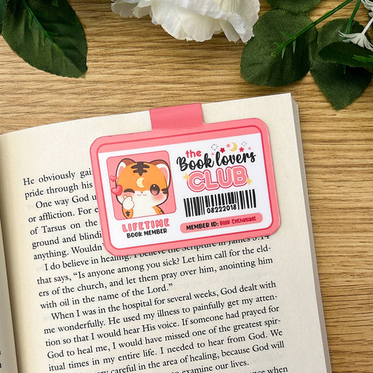 Book Lovers Club Friends Magnetic Bookmark: B4: Book Enthusiast - Nacho