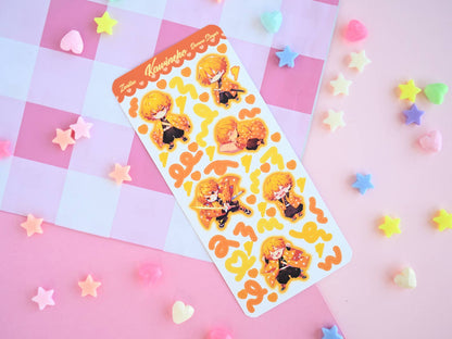 Zenitsu demon slayer anime manga sticker sheet : Matte paper