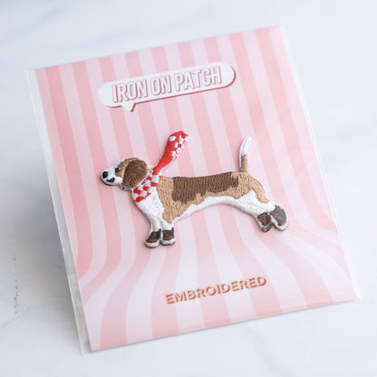 Dog Patches - Iron on Patch : Coffee connoisseur