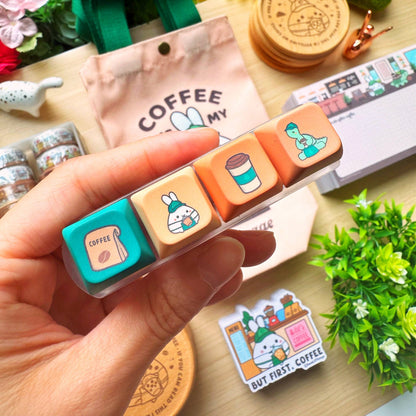 Coffee Shop Keyboard Fidget Keychain