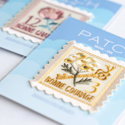 Vintage Stamps Patches - Iron on Patch: Peace Dove Stamp