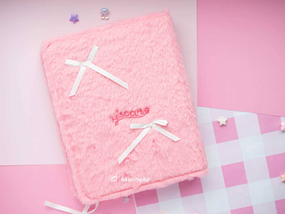 Cute plush A5 binder with inserts can fit 80 photocards: Purple