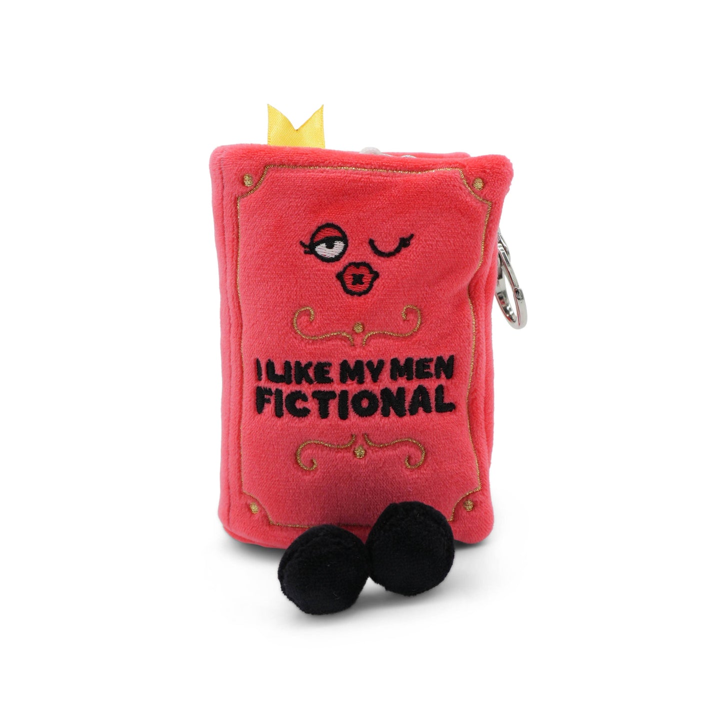 "I Like My Men Fictional" Book Plush Bag Charm