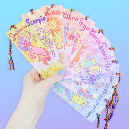 Taurus Zodiac Bookish Horoscope Bookmark with Tassel