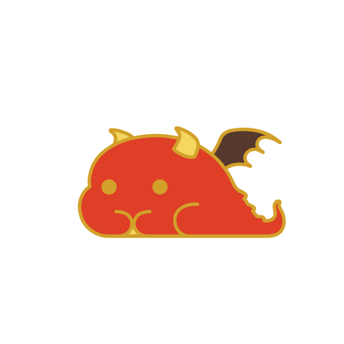 Ember (Herbert) the Fire Drakeling Enamel Pin