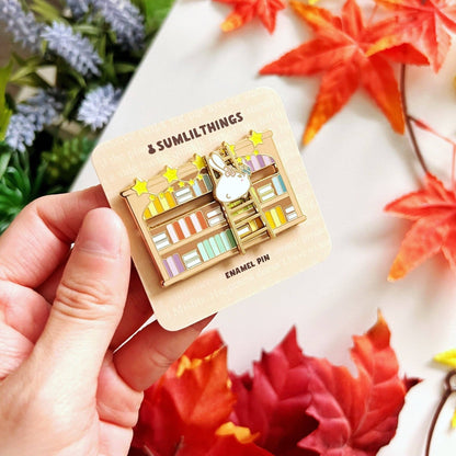 Enamel Pin - Bookshelf (Interactive Slider)