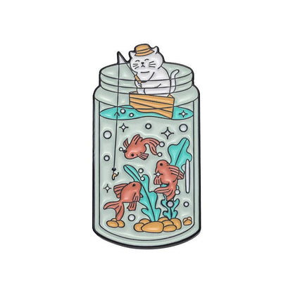 Pinori - Whimsical Potion Planet Enamel Pin: Pink