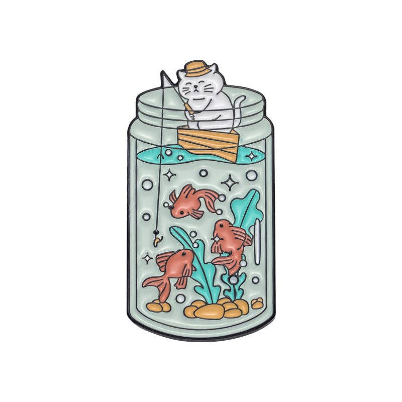 Pinori - Whimsical Potion Planet Enamel Pin: Purple