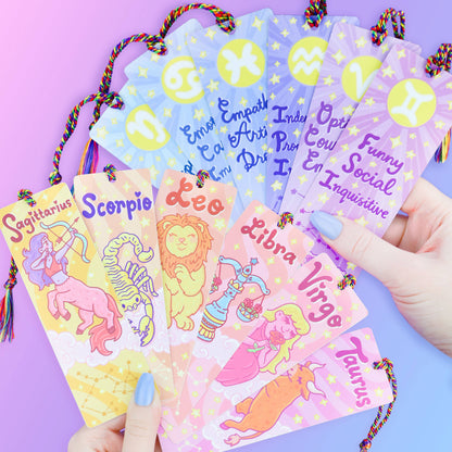 Leo Zodiac Bookish Horoscope Bookmark with Tassel