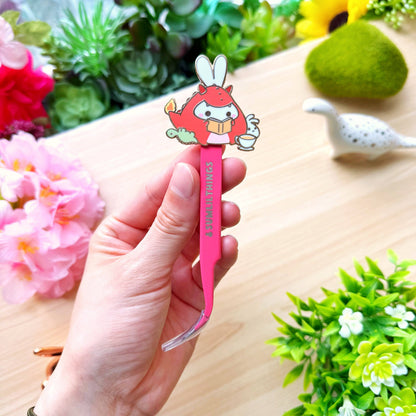 Enamel Sticker Tweezer - Lil' Dragon Reads (Fine Point)
