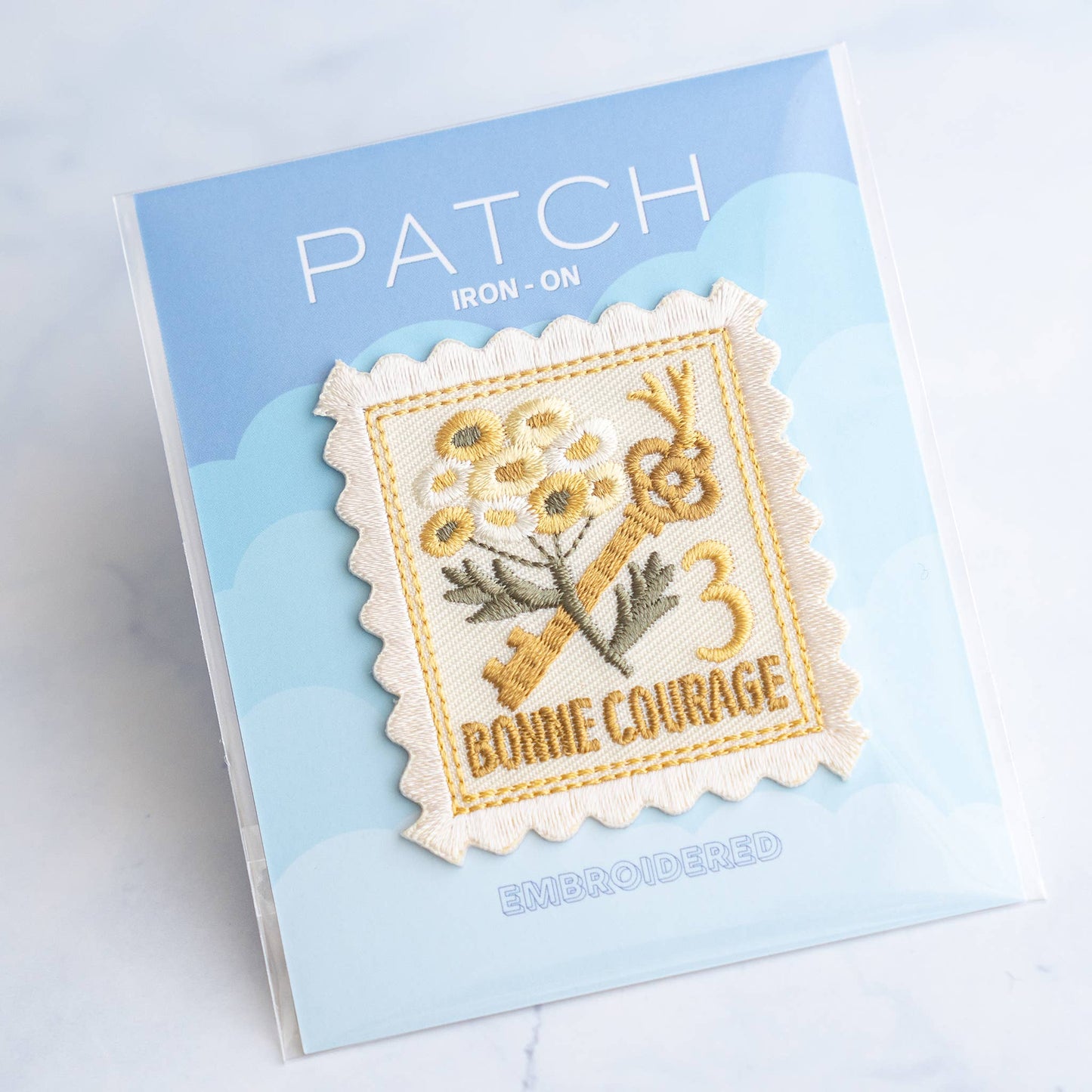 Vintage Stamps Patches - Iron on Patch: Peace Dove Stamp