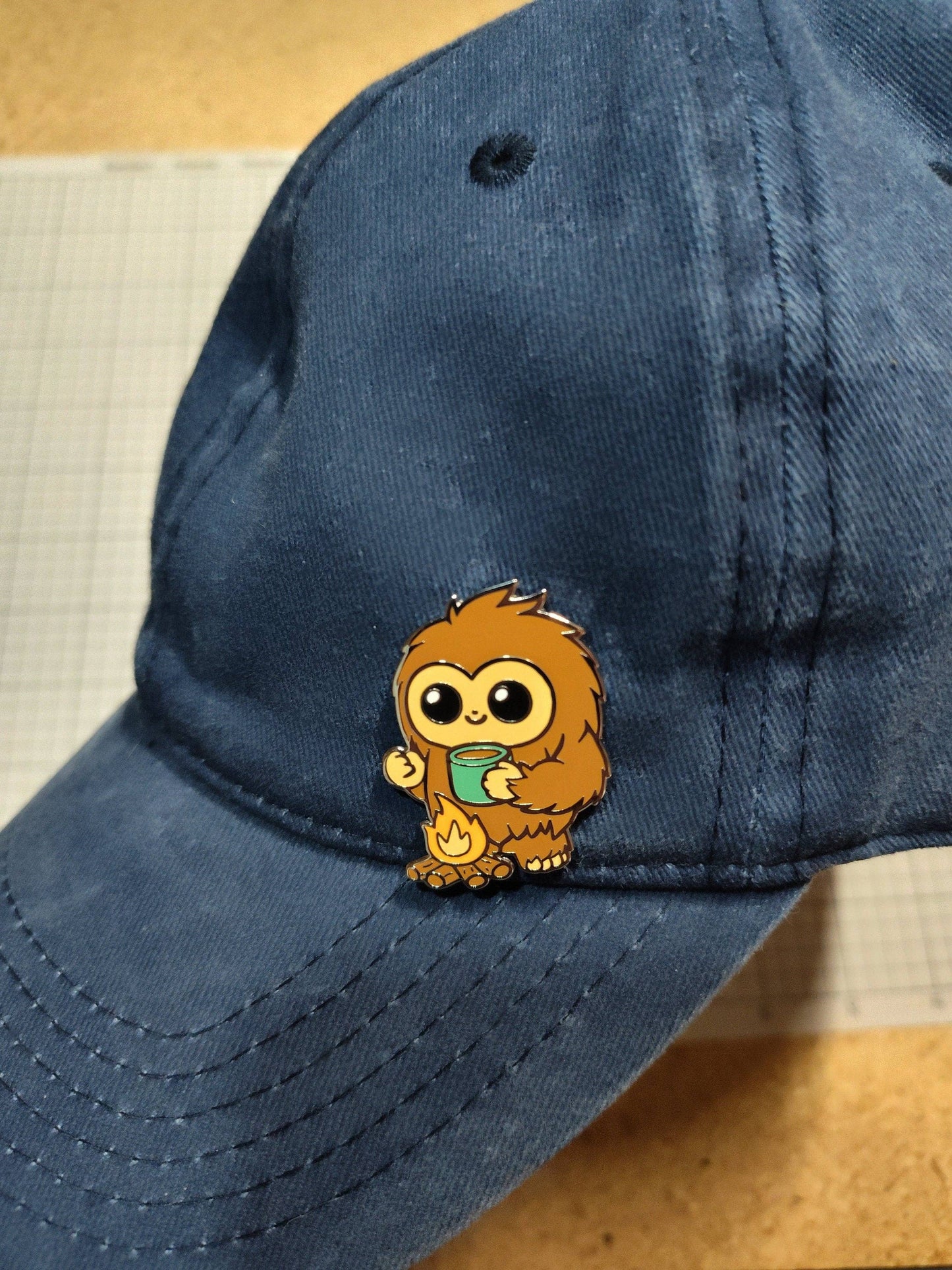 Bigfoot & Coffee  Enamel Pin - Sasquatch Pin