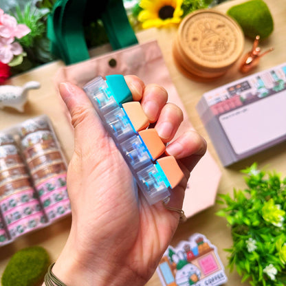 Coffee Shop Keyboard Fidget Keychain
