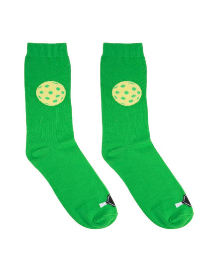 3D Packaged Crew Socks - Pickleball - Green