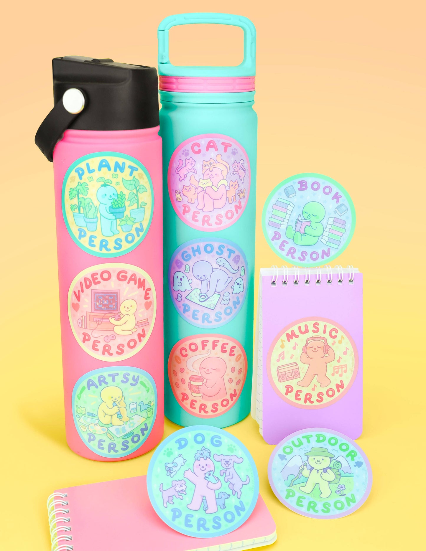 Book Person, Reader, Bookish, Little Guys, Vinyl Sticker