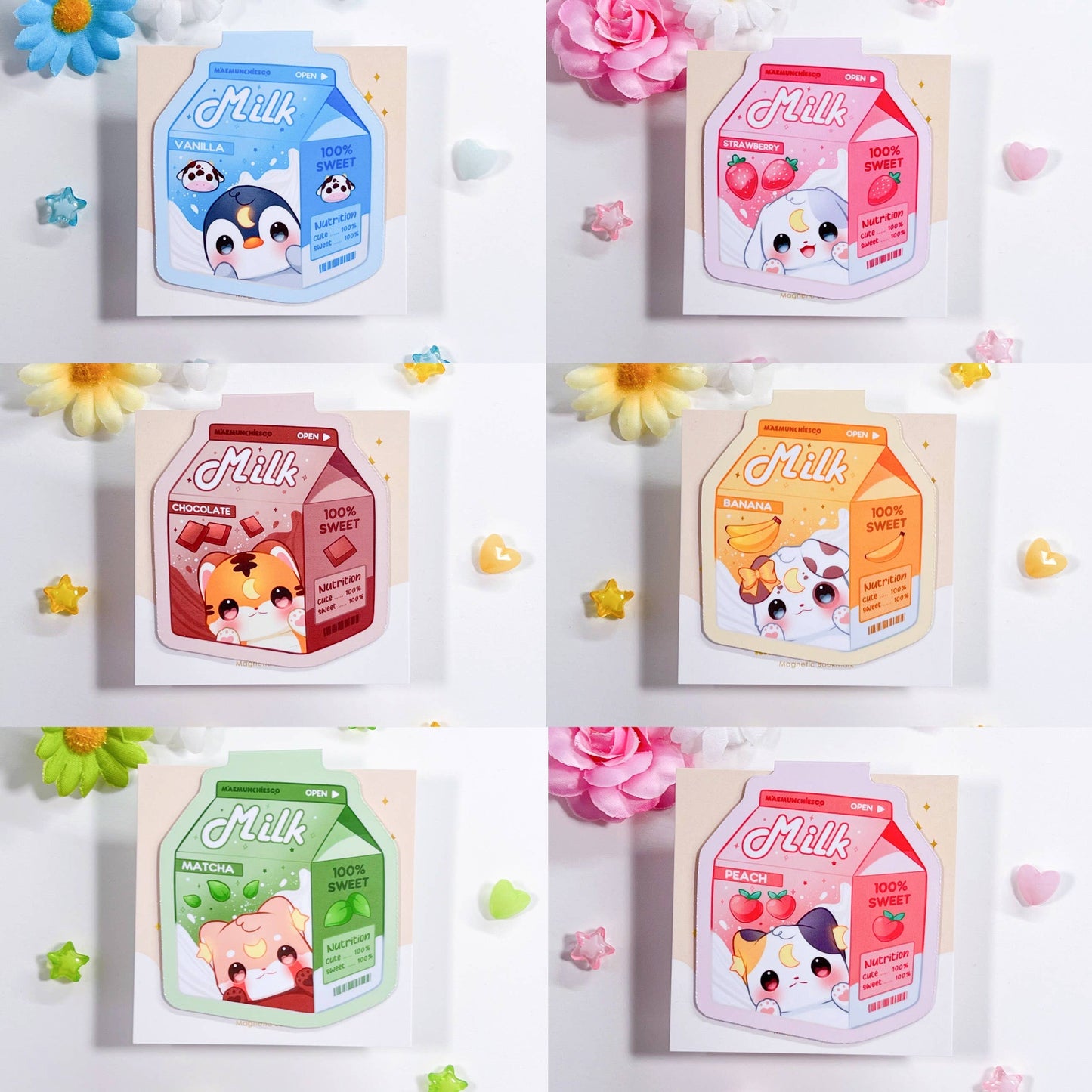 Milk Magnetic Bookmark: B4: Banana Milk