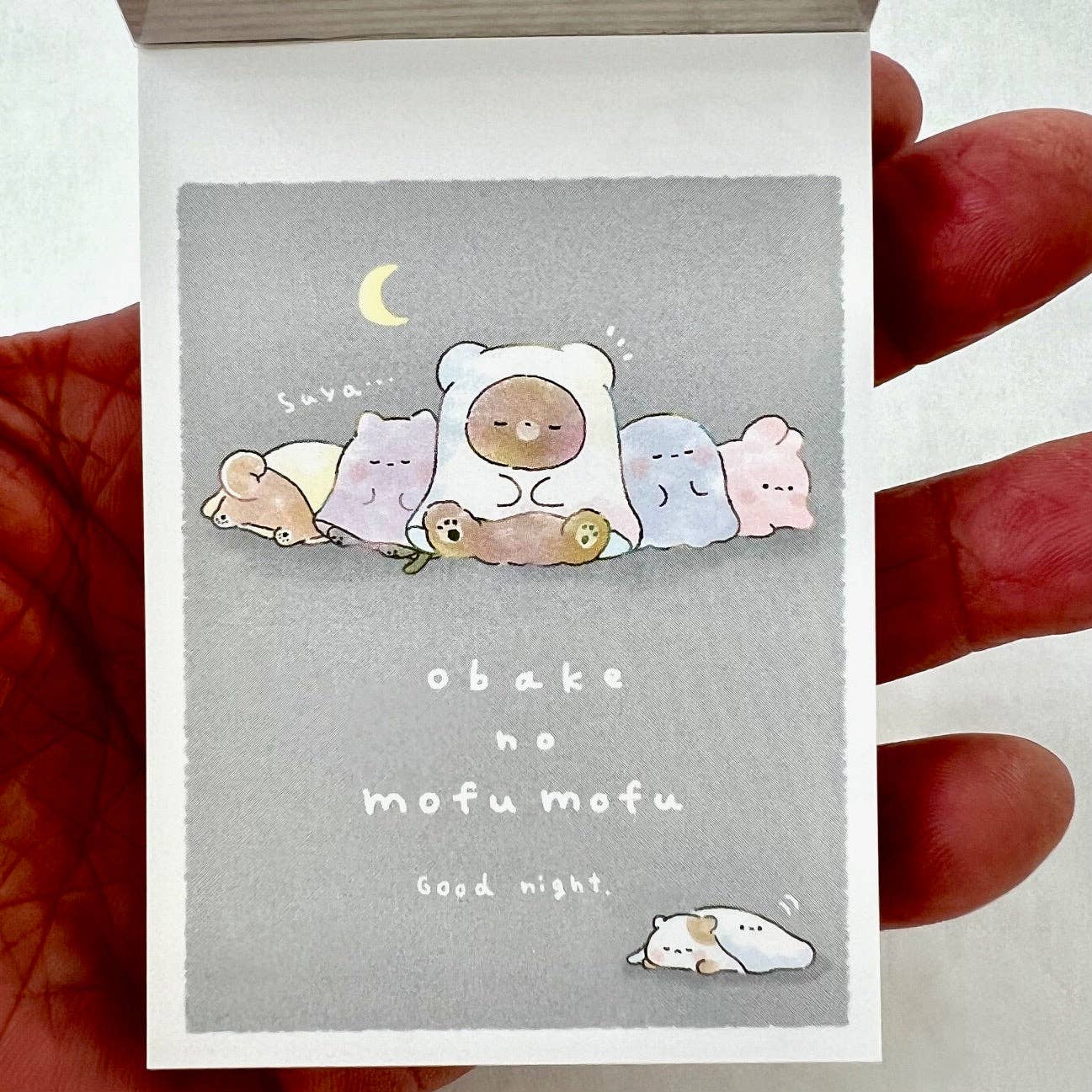 212234 Animal obake no mofu mofu Mini Notepad-10