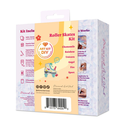 Mini Dazzles™ - Roller Skates: Square With 19 Colors Including 1 AB and 18 Fairy Dust Diamonds / 3,555 / 4" x 6" (10.2cm x 15.2cm)