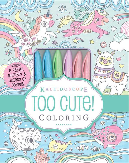Kaleidoscope: Too Cute! Coloring by: Kit - Paperback; 64 pages / English