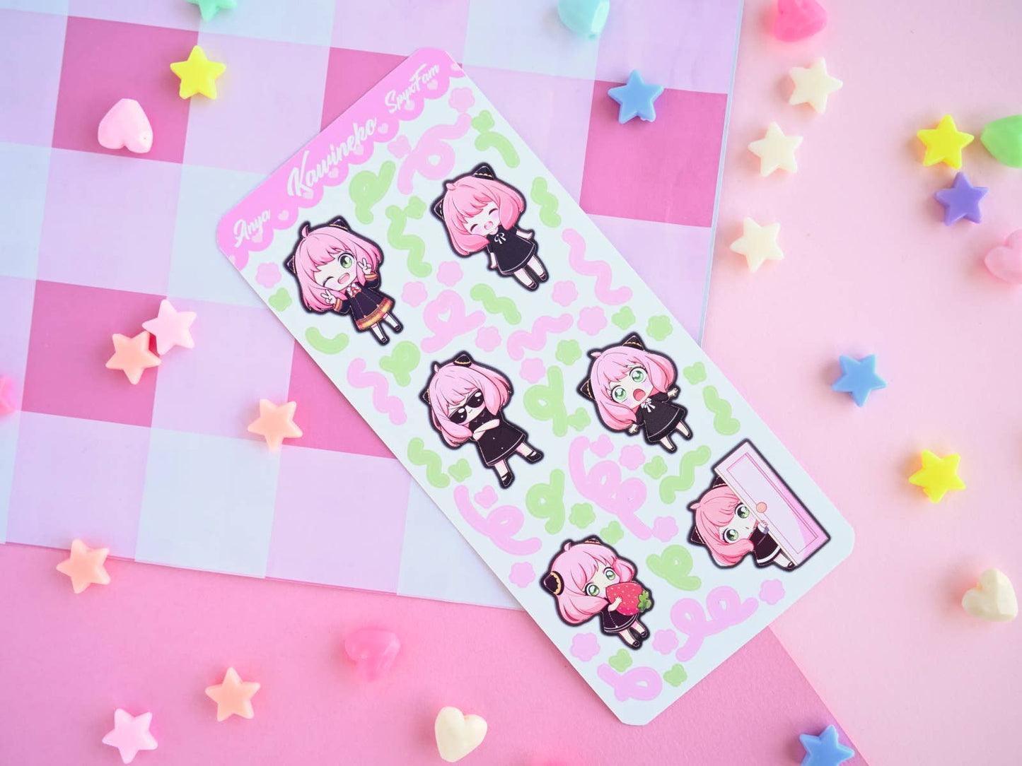 Anya spyxfamily anime manga sticker sheet: Matte paper