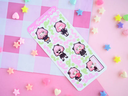 Anya spyxfamily anime manga sticker sheet: Matte paper