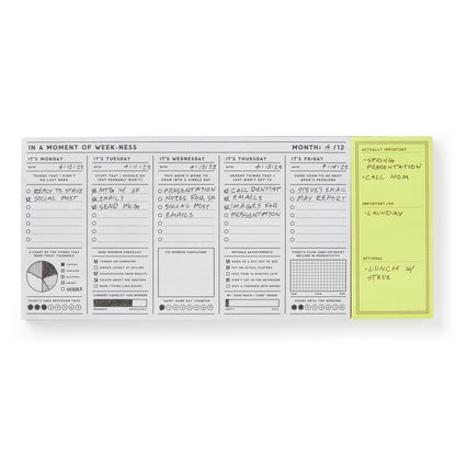 Brass Monkey In a Moment of Weekness Weekly Planner Pad