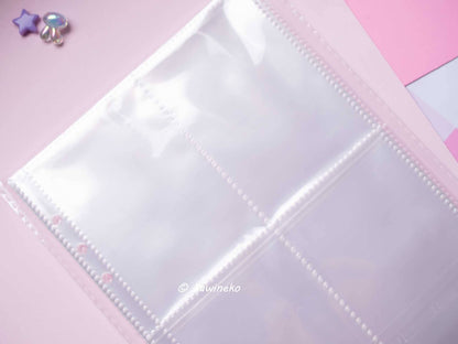 Cute plush A5 binder with inserts can fit 80 photocards: Purple