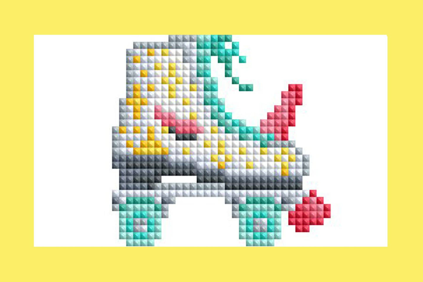 Mini Dazzles™ - Roller Skates: Square With 19 Colors Including 1 AB and 18 Fairy Dust Diamonds / 3,555 / 4" x 6" (10.2cm x 15.2cm)