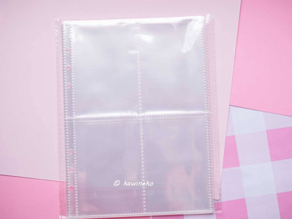 Cute plush A5 binder with inserts can fit 80 photocards: Pink