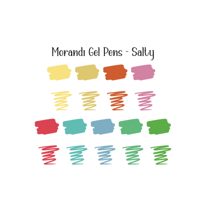 Morandi Gel Pens - 4 Color Options or Bundle: Salty