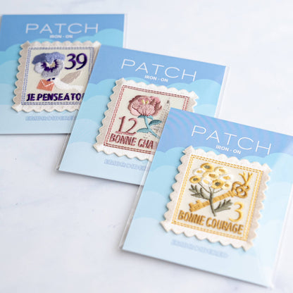 Vintage Stamps Patches - Iron on Patch: Peace Dove Stamp