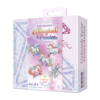 Mini Dazzles™ - Magical Ponies: Square With 18 Colors Including 2 ABs and 16 Fairy Dust Diamonds / 4,079 / 4" x 6" (10.2cm x 15.2cm)