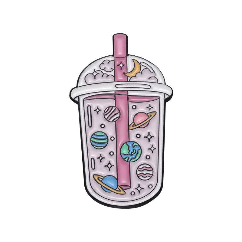 Pinori - Whimsical Potion Planet Enamel Pin: Purple